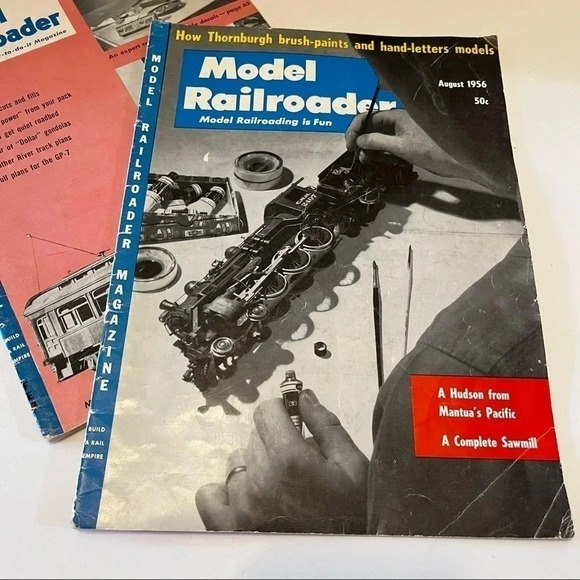 1954, 1955, 1956 Model Railroader Magazines Lot of 4 - Picture 6 of 12